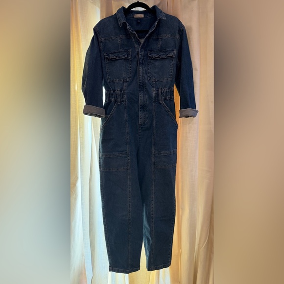 Universal Thread Women's Classic Blue Denim Overalls - Picture 4 of 8